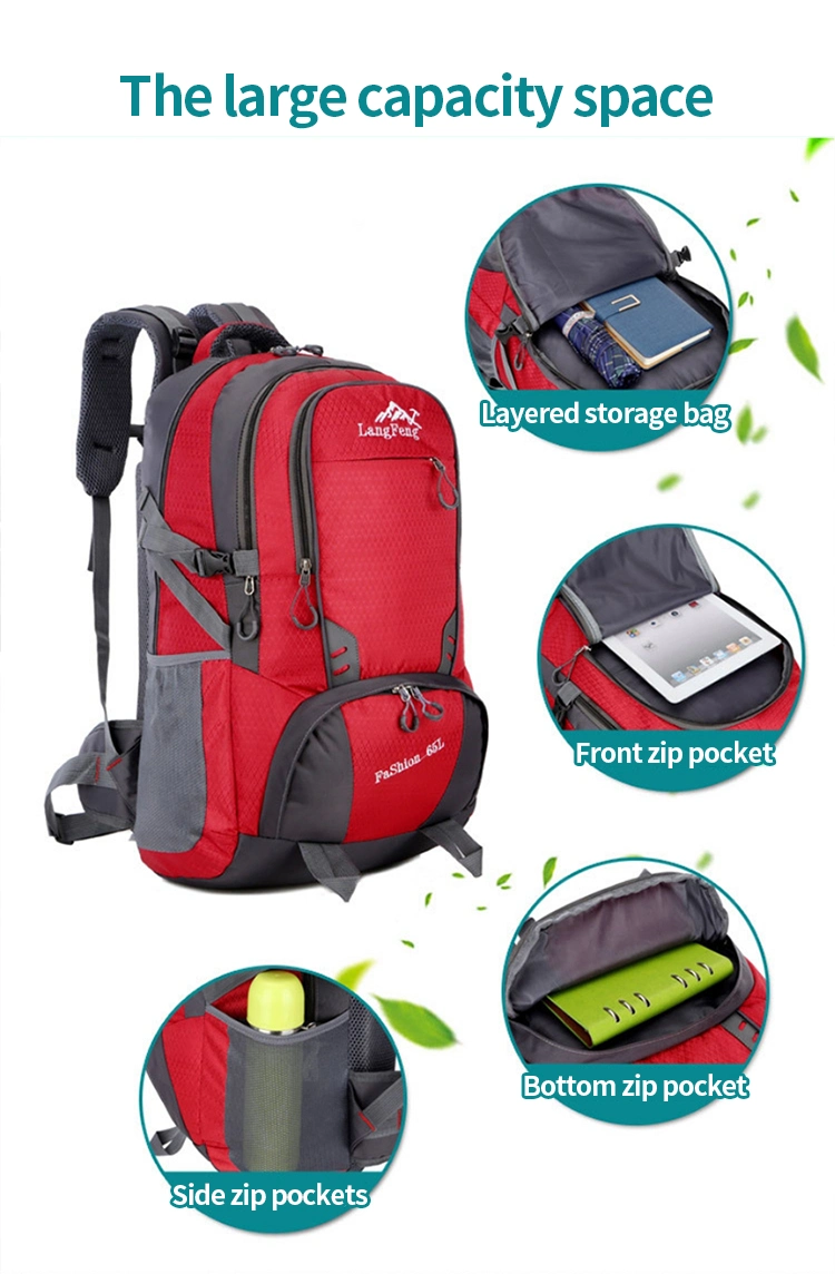 Unisex Outdoor Backpack Camping Hiking Backpack Waterproof Travel Sports Bag Trekking Rucksack School Bag for Male Women Female