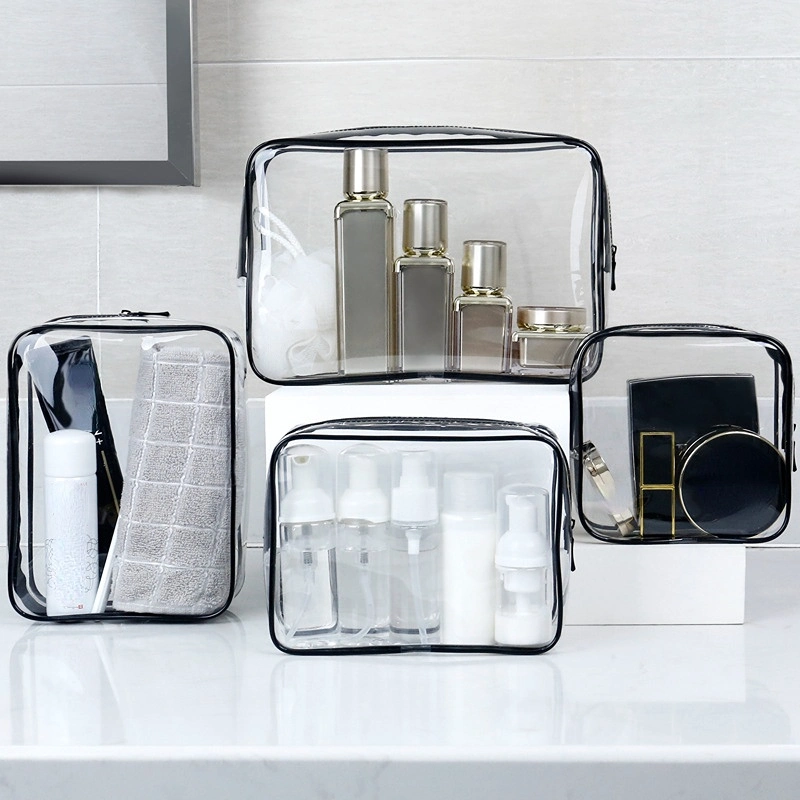 Fashionable Clear Custom Glue Bone Makeup Bag Travel Transparent Cosmetic Bags Waterproof
