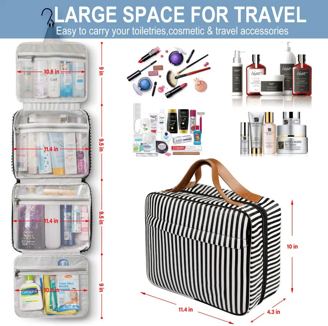 Waterproof Large Cosmetic Make up Organizer Travel Hanging Makeup Bag