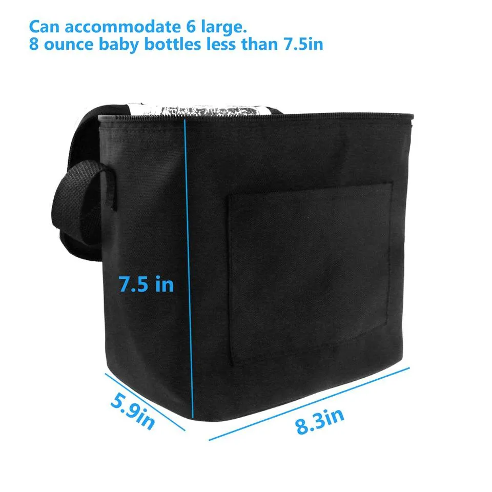 Portable Baby Bottle Bag Insulated Breastmilk Storage Bag Bottle Cooler Bag