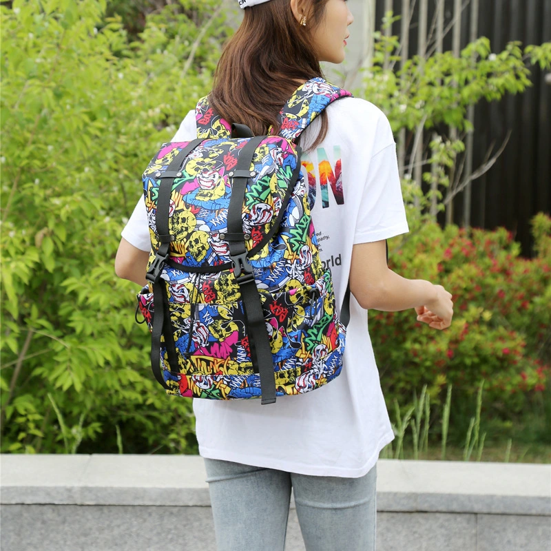 Waterproof Fashion School Bag Hiking Travel Digital Printing Backpack