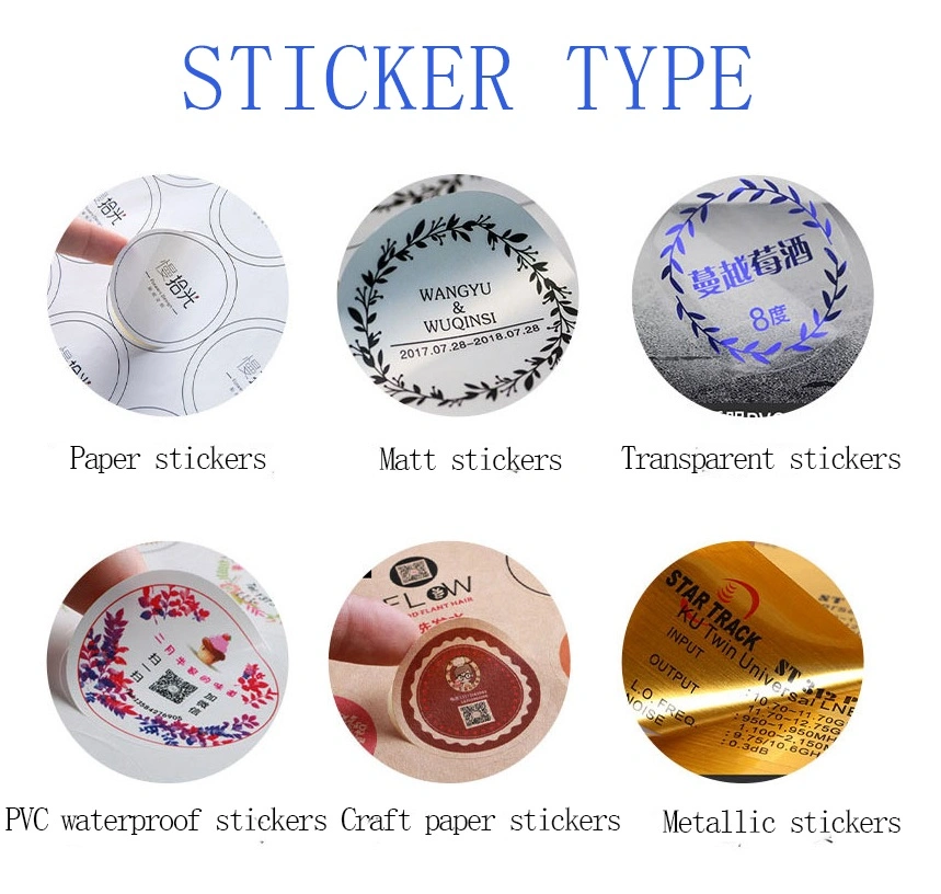 Custom Printed Logo Cosmetic Bottle Makeup Product Packaging Paper Self Adhesive Label Sticker