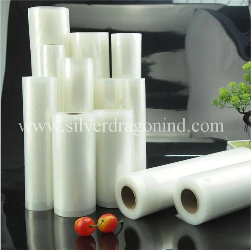 Clear Food Grade Plastic Embossed Vacuum Roll Pouch/Bag 12/15/20/22/25/28/30/32*500cm