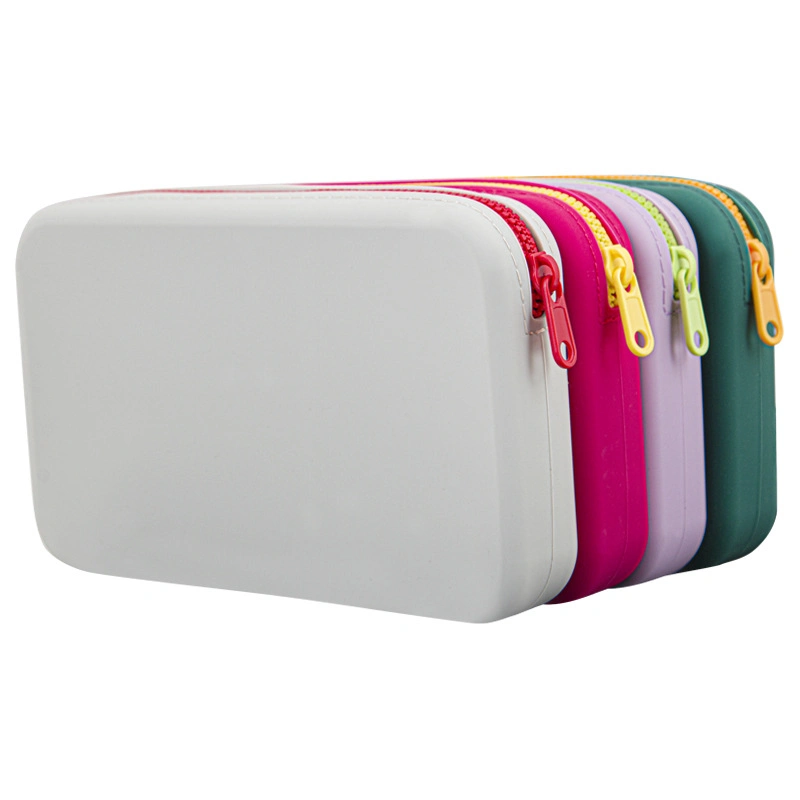 Waterproof Silicone Cosmetic Bag Travel Pouch Silicone Charger Organizer Makeup Bag