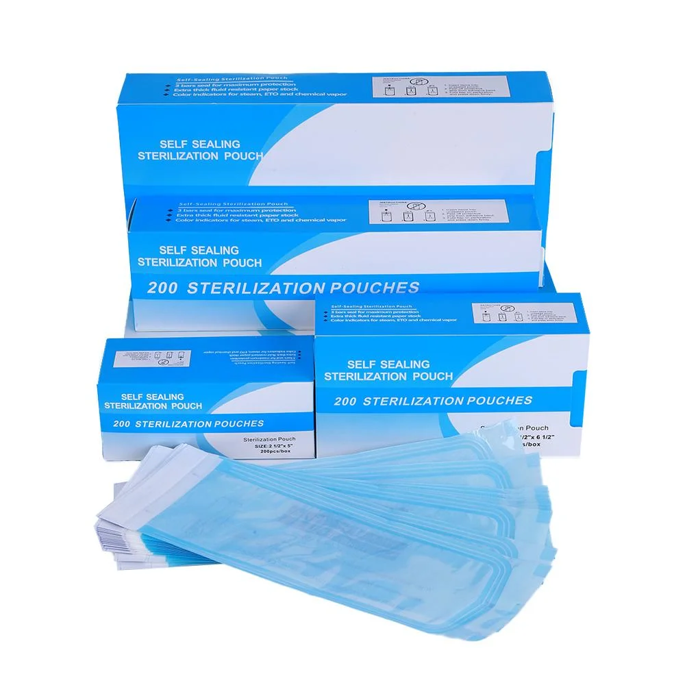 High Quality Self Sealing Sterilization Pouch with a Sterilization Indicator Tools