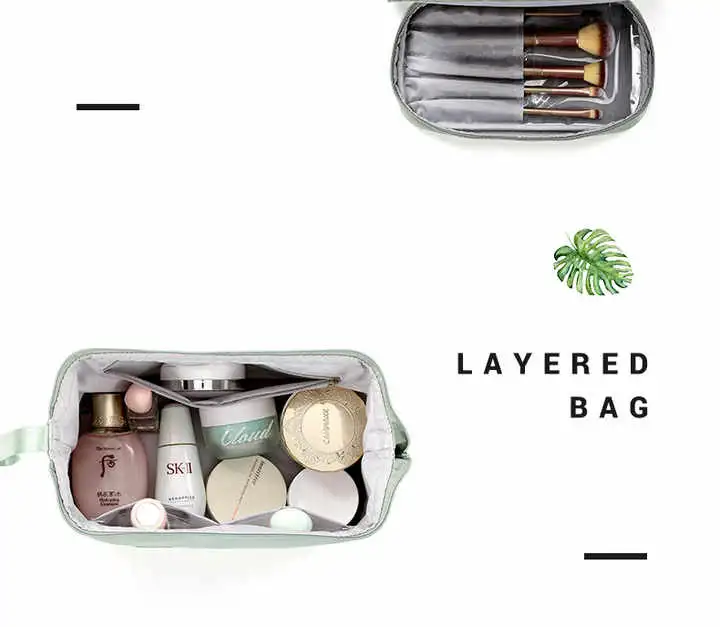 Customize Waterproof Cosmetic Bag Polyester Makeup Bag