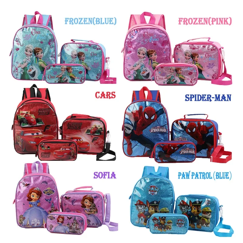 Spider Man School Bag Lunch Bag Pencil Case for Kids Schoolbag