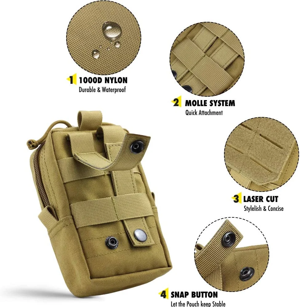 Premium 1000d China Supplier Men Gift Gadget Organizer Waist Pack Ifak Bag EDC Tactical Utility Pouch