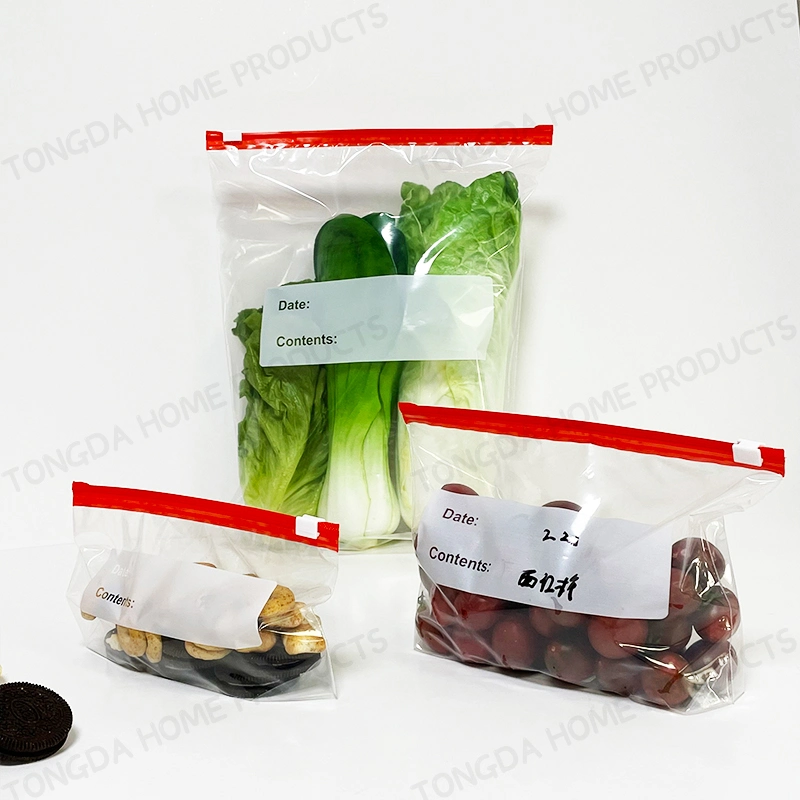 Customized Fruit Snack Storage Freezer Quart Slider Packaging Bag PE Zipper Pouch Tide Proof Sandwich Ziplock Bag Zip Lock Food Packaging Plastic Packing Bags