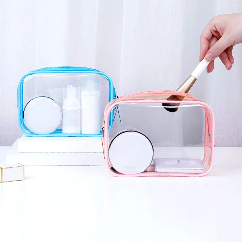 Customize Clear Waterproof Travel Toiletry Beauty Set Bag Transparent PVC Makeup Organizer