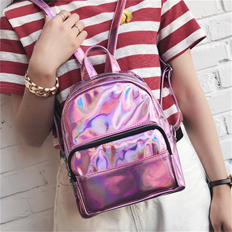 Ru Private Label Wholesale Holographic Glitter Teenage Ladies Girls Schools Bags of Latest Designs