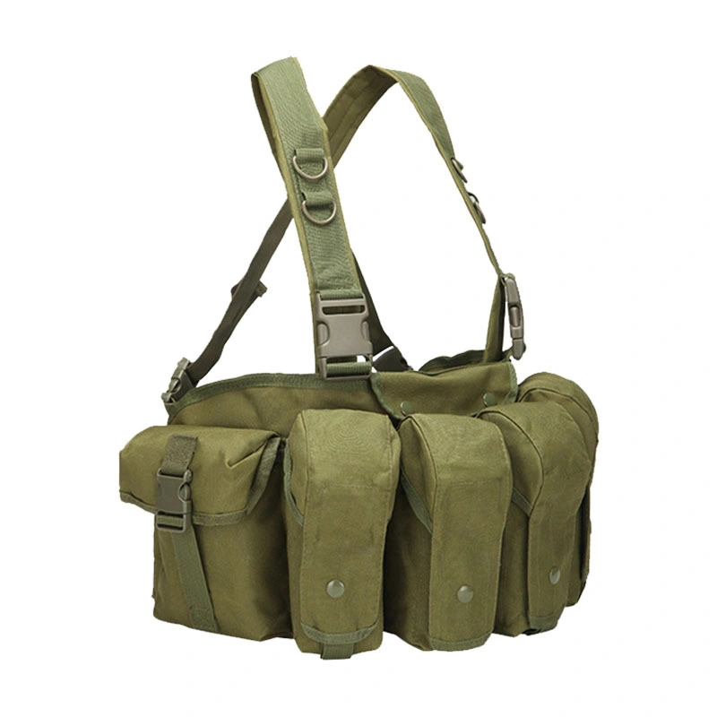 Tactical Pouch with Belt Front-Bag for Men Vest Rig Chest Bag with Adjustable Shoulder Strap