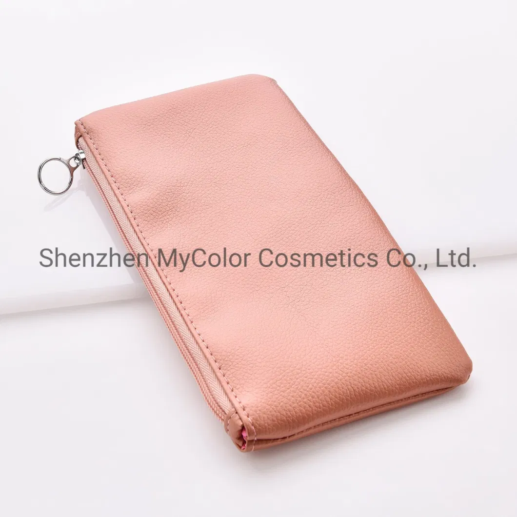 Portable Eco Friendly Makeup Bag Waterproof Travel Cosmetic PU Leather Bag