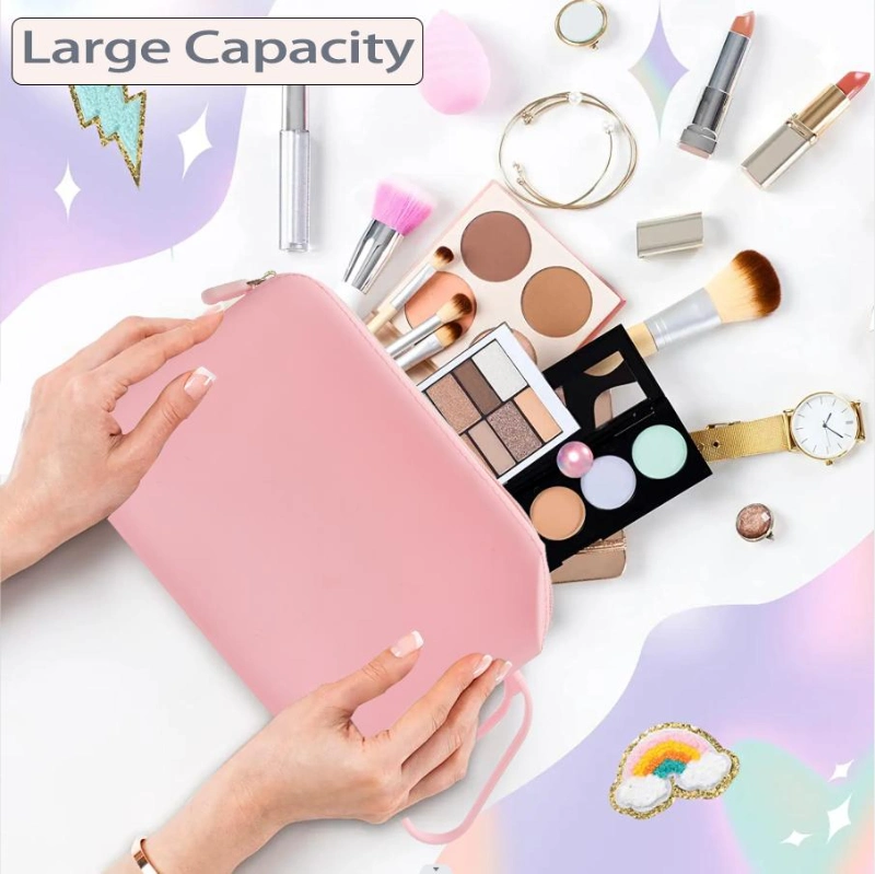 Silicone Travel Makeup Bag Cosmetic Bag Toiletry Bag for Women and Girls