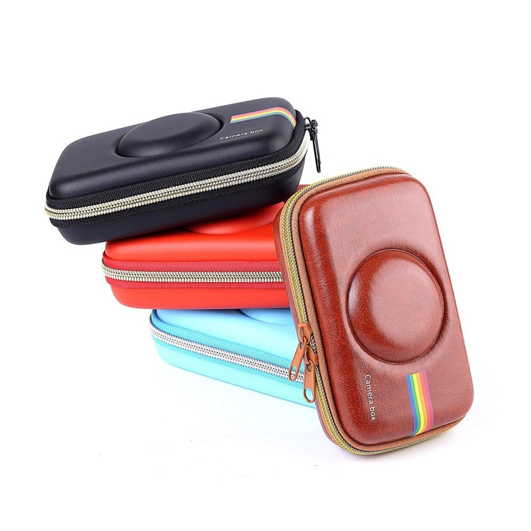 PU Leather Clssic Design Hard Shell Portable Travel Carrier EVA Shockproof Digital Camera Bag Case Pouch