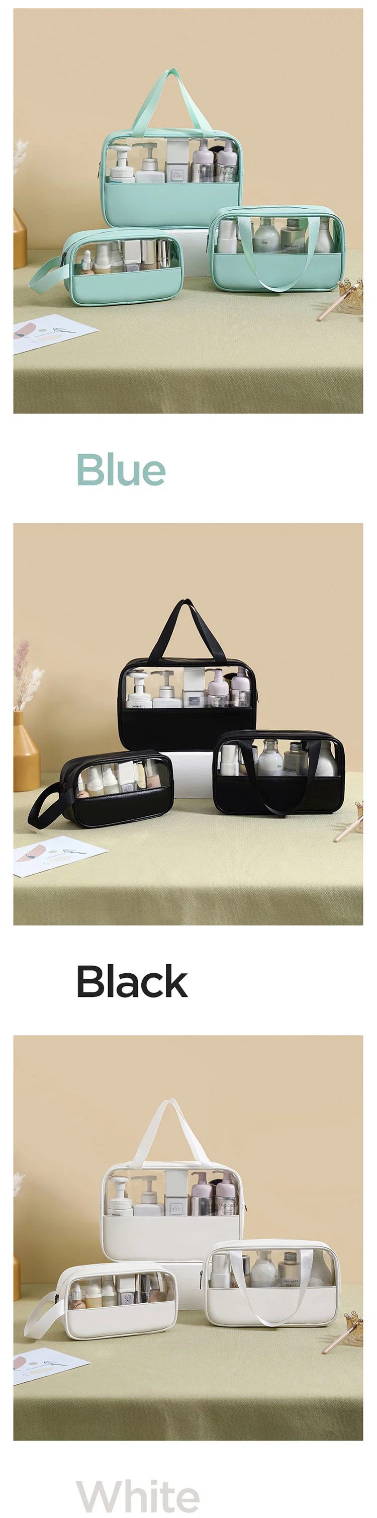 Wholesale Cosmetic Bag Makeup Wash Bag Beauty Case Skin Wash Bag for Ladies