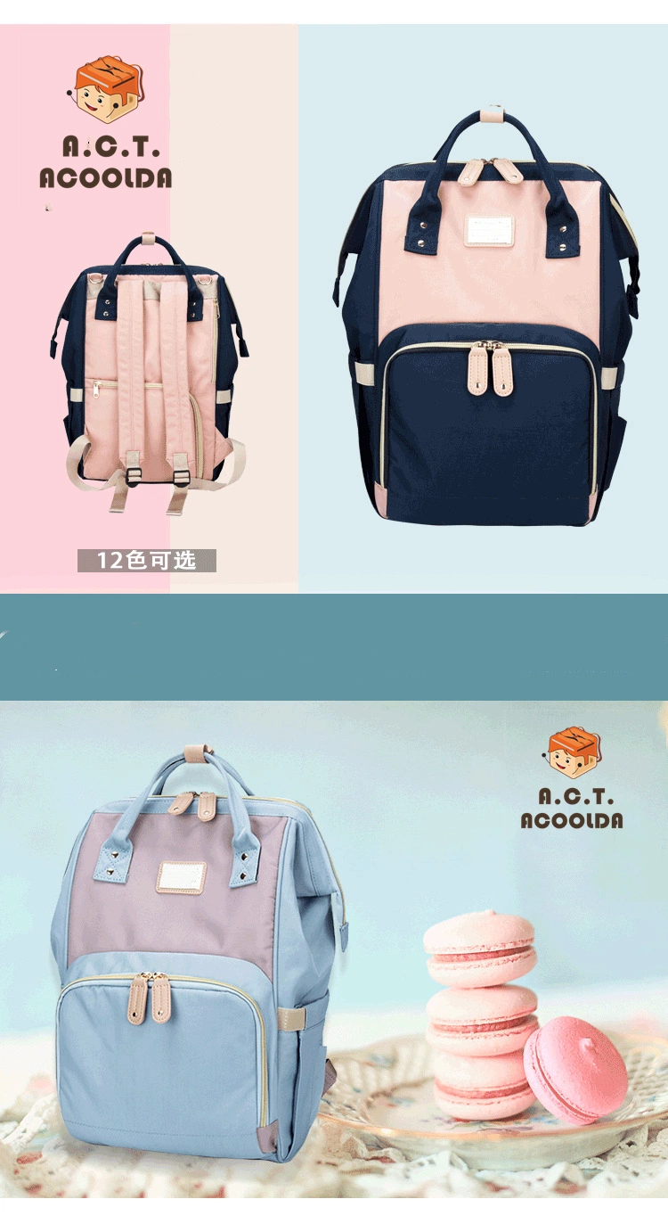 High-Quality Fabric Restaurant Cooler Thermal Insulated for Hot and Cold Diaper Bag Backpack with Changing Station