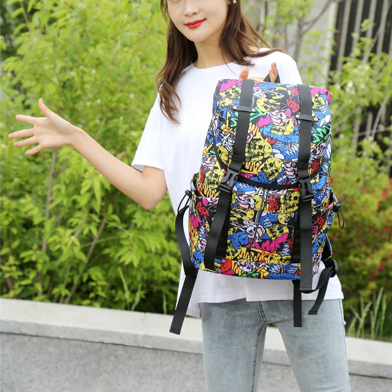 Waterproof Fashion School Bag Hiking Travel Digital Printing Backpack