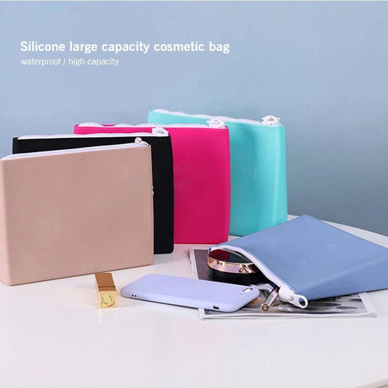 Lovely New Silicone Gel Pencil Case Coin Purse Bag Wallet Pouch Keychain Bag Storage Cosmetic Bag
