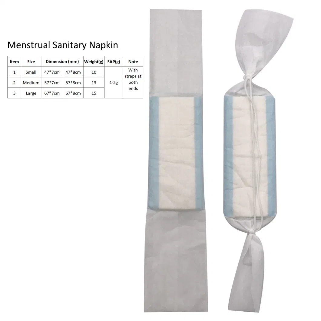 Private Label Menstrual Pads Organic Cotton Menstrual Pads for Hospitals