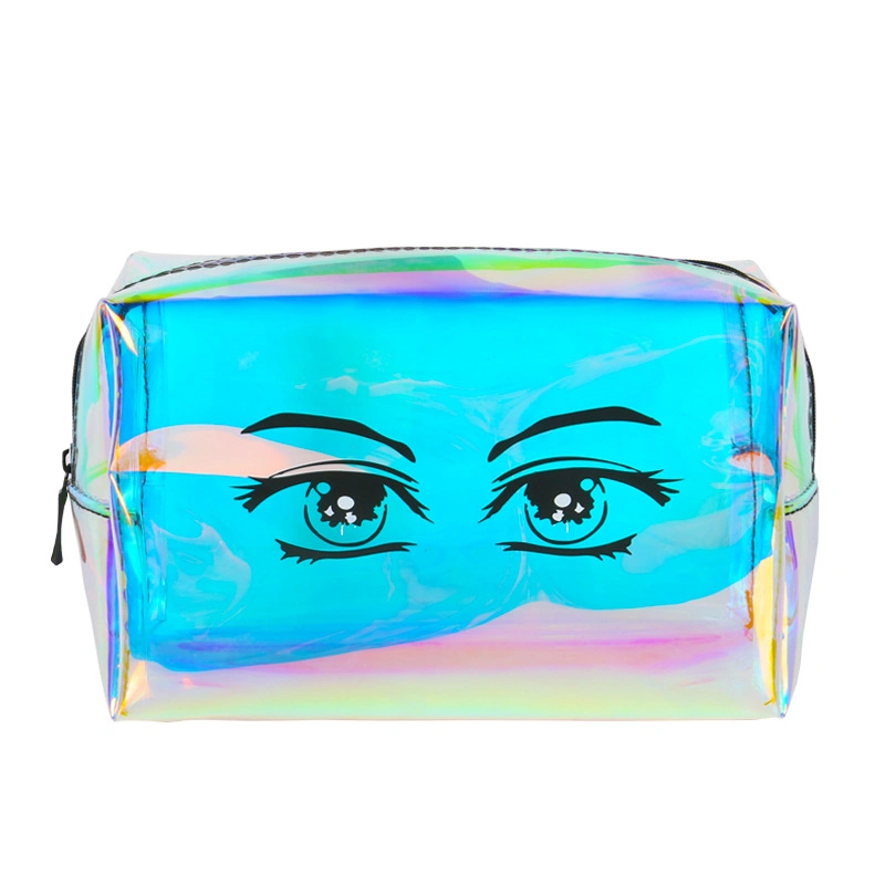 Fashion Women Makeup Case Laser Cosmetic Bags Transparent Cosmetic Pouch Ladies Portable Make up Pouch Organizer