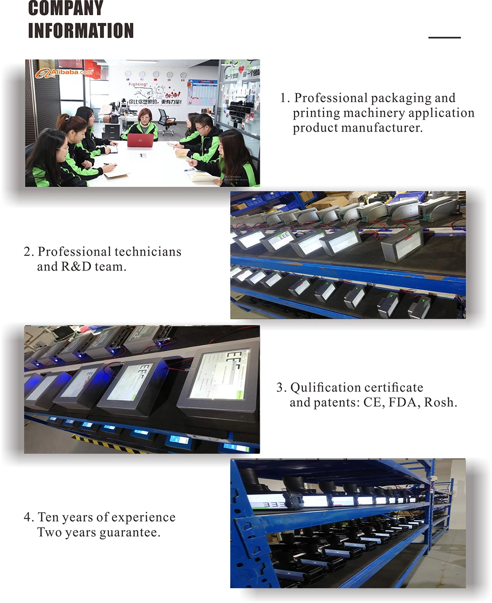 Automatic Expiry Date Ink Jet Inkjet Batch Coding Printing Machine for Pouches Plastic Bag