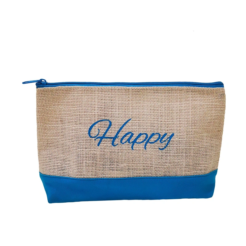 Custom Small Eco Friendly Make up Pouch Recycled Plain Cotton Canvas Makeup Cosmetic Bag with Personal Logo