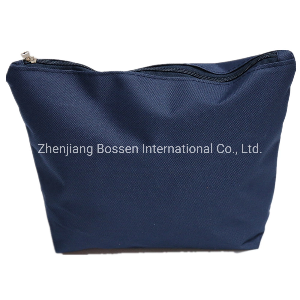 OEM Custom Logo Printed Oxford Blue Travel Tote Storage Zipper Bag with Recycled PVC