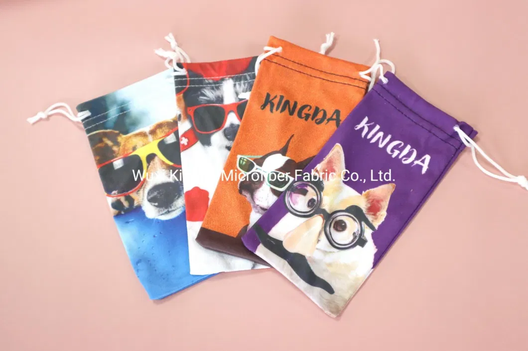 Polyester Promotional Drawstring Pouch Brand Microfiber Sunglasses Pouch