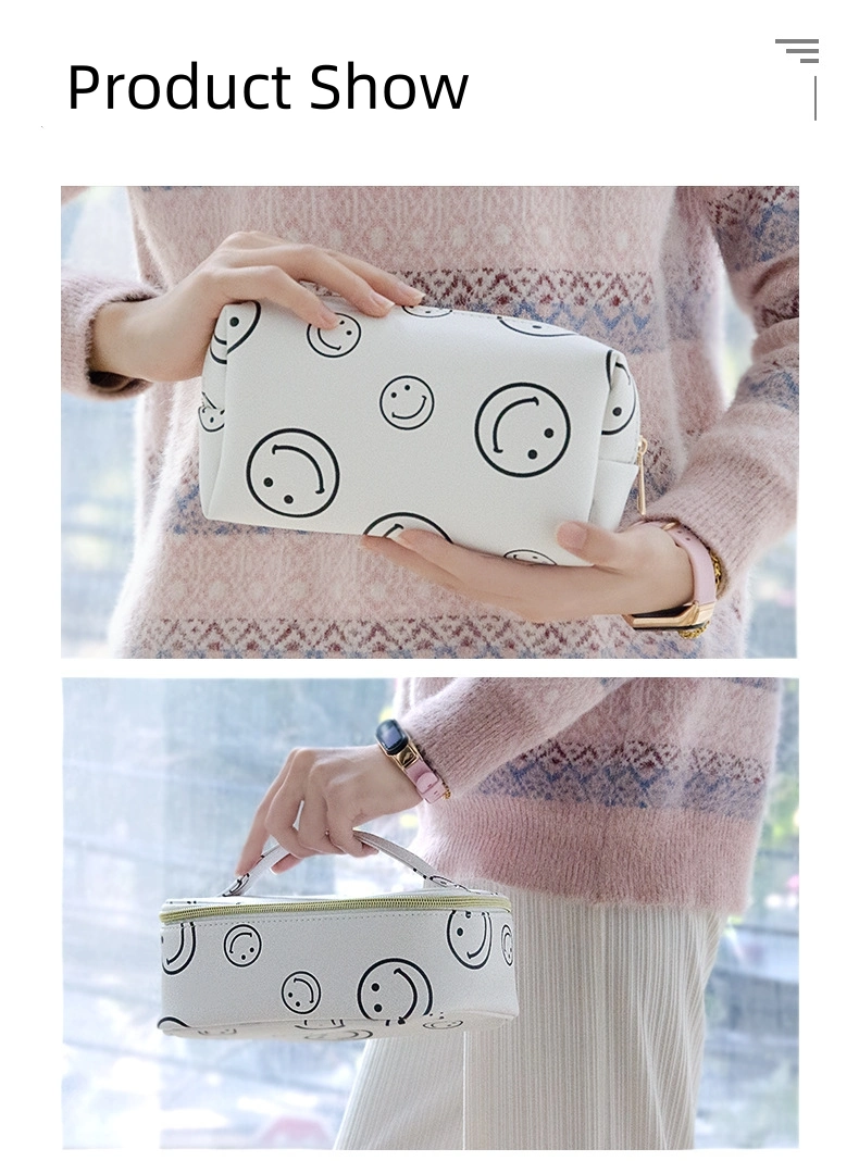 OEM Custom Design Printing Lady Cosmetic Bag Case Toiletry Pouch Waterproof Women Makeup Bag Wallet Clutch Bag