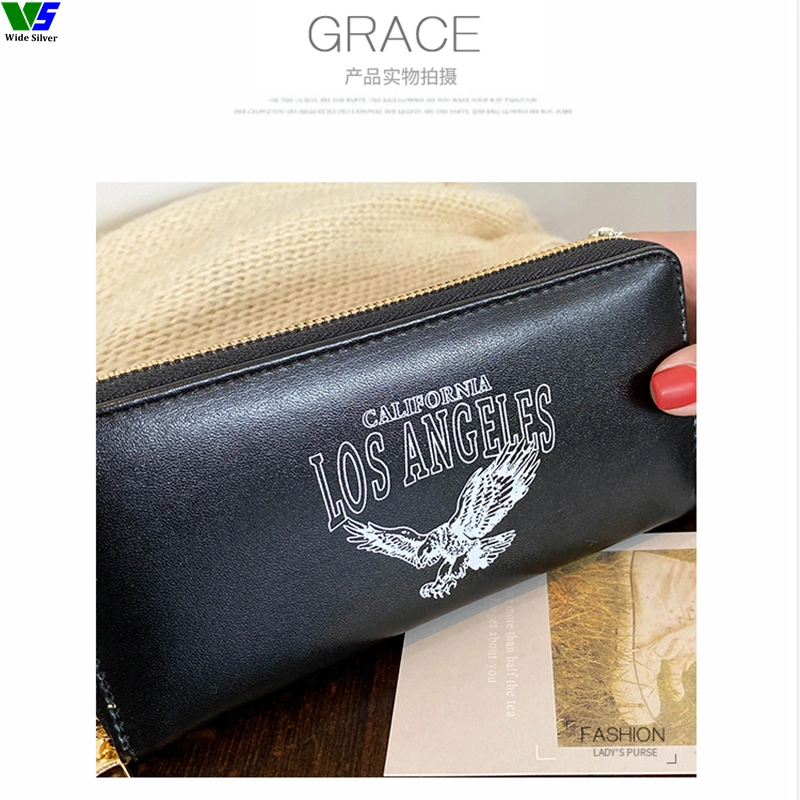 Wide Silver Wholesale Fashion Coin Pouch for Women Printed Eagle 2023