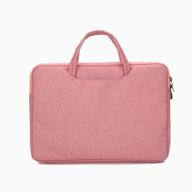 Ourlove Soft 15 Inch Computer Messenger Bag Pink Bookbag Purse Notebook Computer Storage Laptop Pouch Sleeve