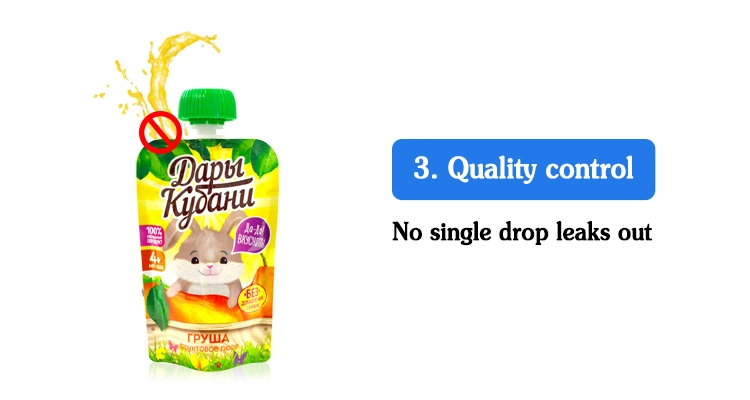 Dq Pack China Customized Printing Retort Bag Stand up Spout Pouch for Baby Food Juice Drink Water Packaging