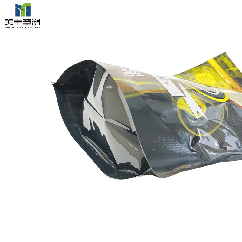 High Barrier Tobacco Cigarette Cigar Leaf Weeds Herbal Wraps Smell Proof Black Mylar Stand up Pouch Flexible Plastic Ziplock Packaging Bag