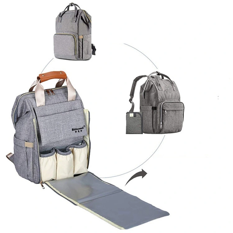 Wear Resistant Breathable Waterproof Outdoor Travel Business Diaper Bag Double Shoulder Bag Backpack