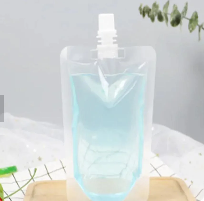 Hot Sale Self-Sealing Drink 100ml 250ml Doypack Stand up Juice Packaging Plastic Water Bag Spout Pouch with Spout Logo