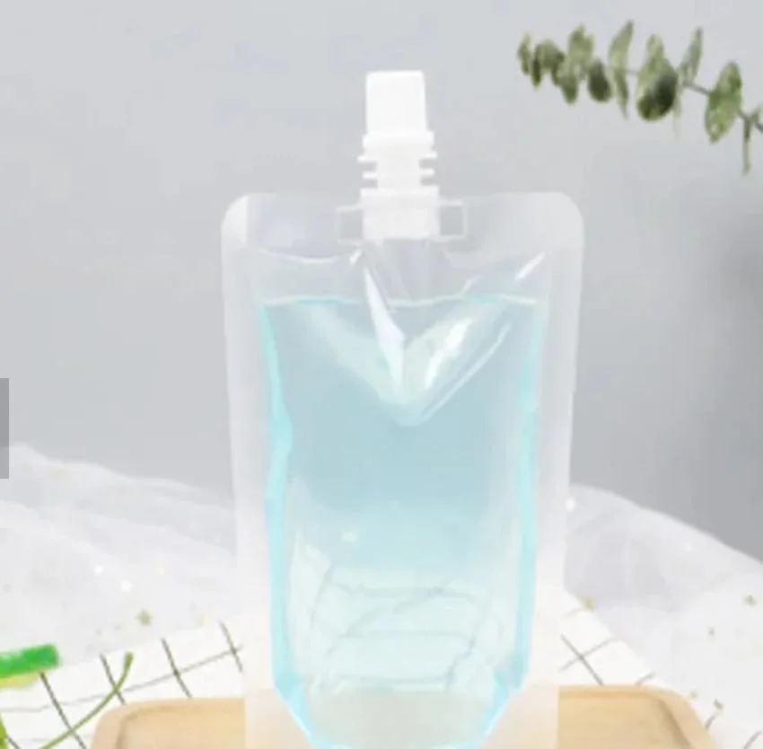 Hot Sale Self-Sealing Drink 100ml 250ml Doypack Stand up Juice Packaging Plastic Water Bag Spout Pouch with Spout Logo