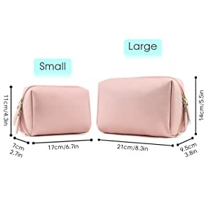 Portable Leather Travel Toiletry Makeup Bag