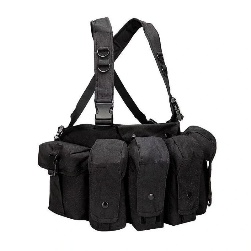 Tactical Pouch with Belt Front-Bag for Men Vest Rig Chest Bag with Adjustable Shoulder Strap