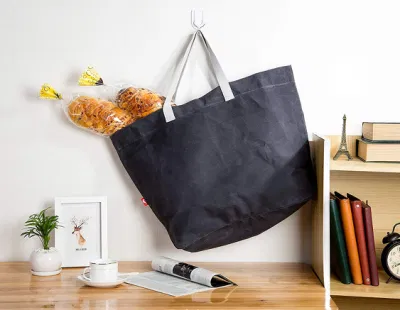  100% de lienzo encerado Durable Tote en el mercado de viajes de compras de Playa Grande Bolsa de la escuela de gimnasia para el hombre la mujer