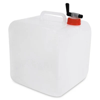  Bolsa de almacenamiento de agua de supervivencia al aire libre 20 litros de agua potable Bolsa 5 Gallon cubo de portador de agua con llave