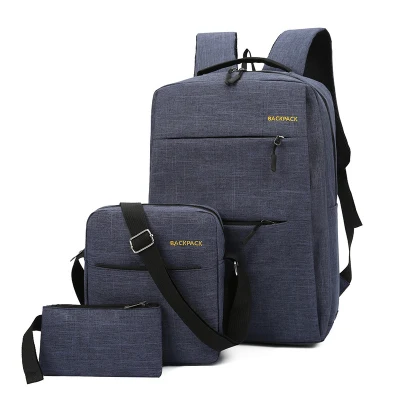  3 Set Anti Theft Men mujeres Bolsa de viaje Escuela Hombre Mochila para portátil