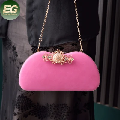 Eb1646 de alta calidad Custom Damas Diamond Luxury Clutch PU de cuero Bolsos Personalizar hombro de mujer maquillaje de boda Rhinestone Purse mujeres noche Bolsa