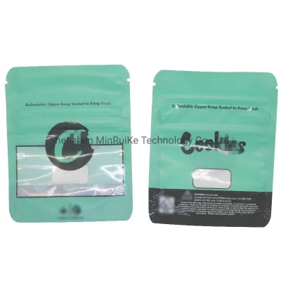 Bolsas de cocina de California a prueba de niños 3,5g plástico resistente a niños 420 Ziplock Mylar Cookkies Bolsa de Ziplock a prueba de niños