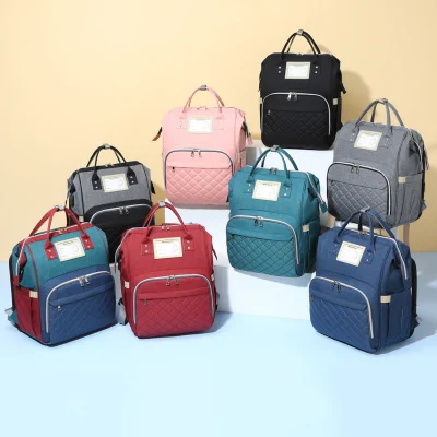  Promovional Mamá Plain pañal Bolsa de bebé a prueba de ampollas Mochilas de Mochila de marca ergonómica Bebe Cute