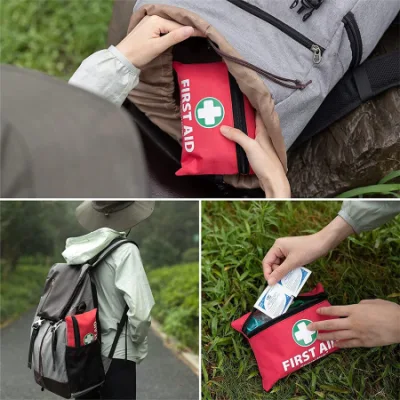 Buen Vender Kit de primeros auxilios al aire libre portátil vacío emergencia pequeña Supervivencia de bolsa con cremalleras dobles
