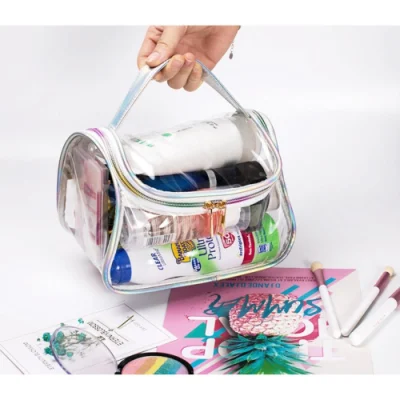 Impermeable transparente almacenamiento contenedor Toiletry PVC Bolsas cosméticas Maquillaje Organizador Wbb21151
