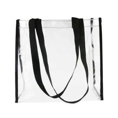 Transparente PVC bolsos de mano al por mayor Logo personalizado Playa Compras plástico Tote Bolsa PVC transparente bolsos