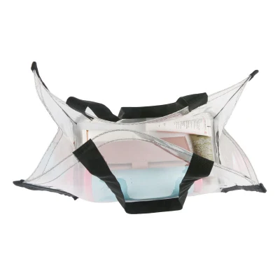 Transparente PVC bolsos de mano al por mayor Logo personalizado Playa Compras plástico Tote Bolsa PVC transparente bolsos