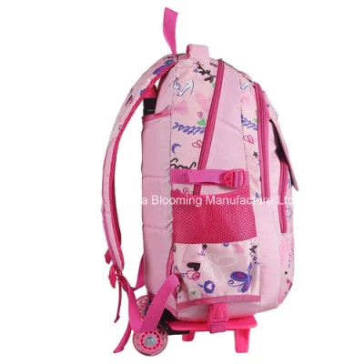  Los estudiantes de la Escuela de rodadura precioso distribuidor de la rueda de carro de la bolsa de libros de mochila bolsa